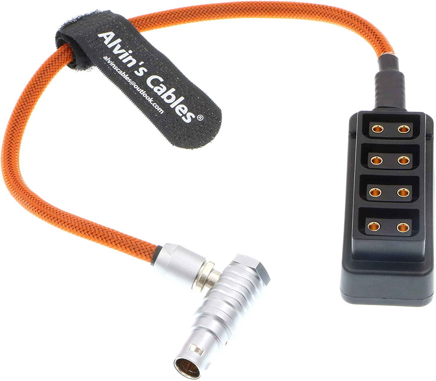 Alvin&#39;s Cables EXT 7 Pin Male to 4 Port Dtap Splitter Power Cable for ARRI Alexa/Mini Cameras EXT to 4 D-tap Ptap Female Hub Adapter