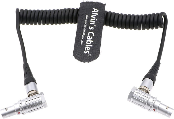 Alvin's Cables TIME Code Spiralkabel für Soundgeräte ZAXCOM DENECKE XL-LL Rolle rechtwinklig 5 Pin Stecker auf Stecker