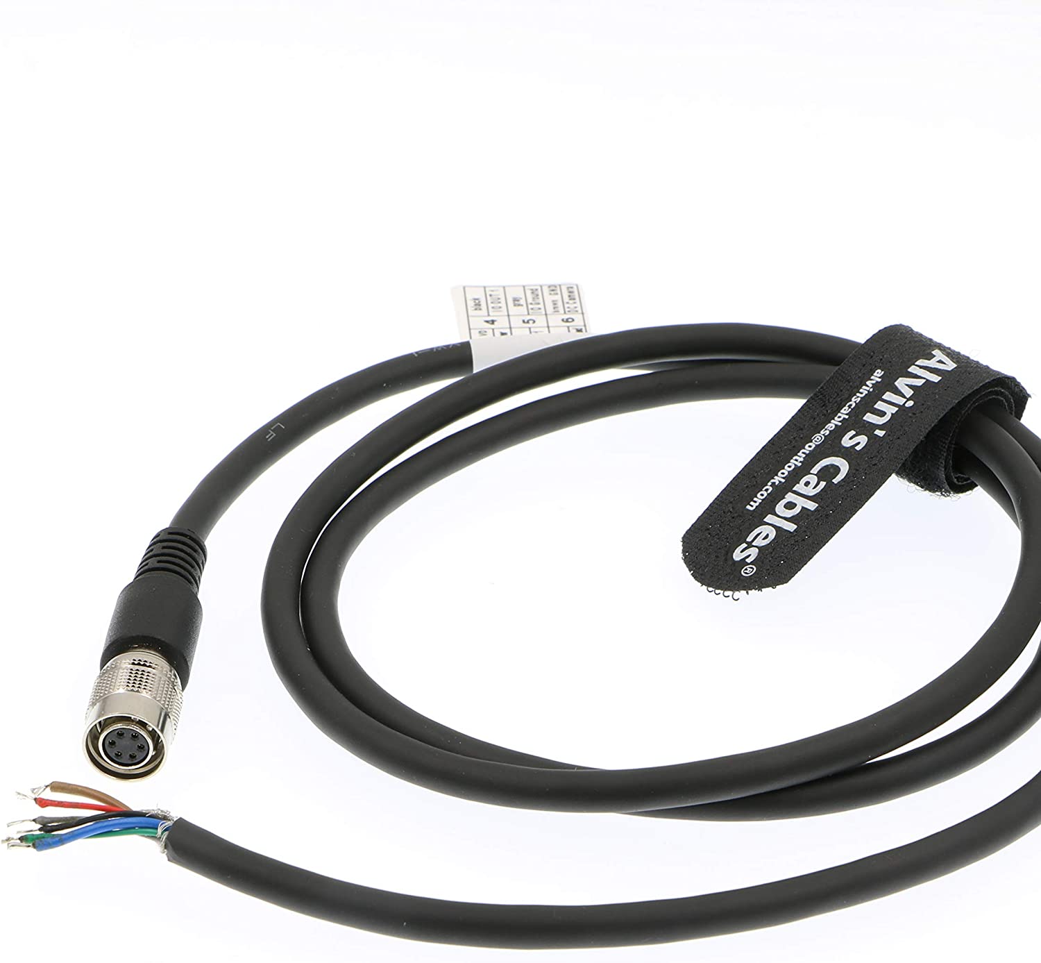 Alvin’s Cable Hirose 6 Pin Female HR10A-7P-6S to Flying Lead Power I/O Cable for Basler GIGE AVT for Sony CCD Camera