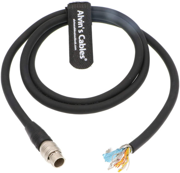 Alvin’s Cables Hirose 20 Pin Male HR25A-9P-20P to Open End Shield Cable for Camera ENG Lens 1M
