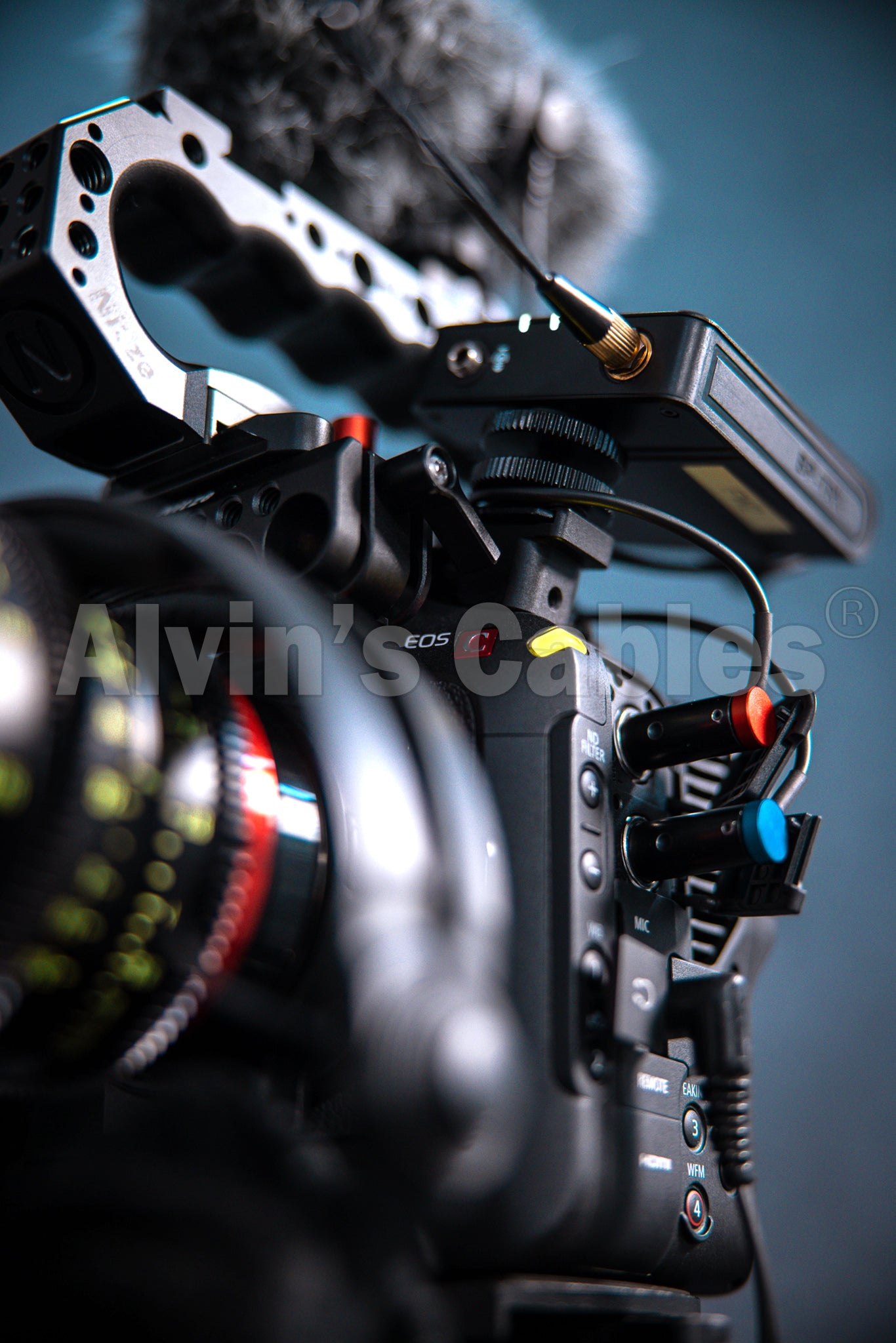Alvin&#39;s Cables Low-Profile TA3M Mini-XLR 3-Pin Male to 3.5mm-TRS-Locking Audio-Cable for Canon-EOS-C70 from Deity BP-TRX Sennheiser-EK-100 G4|G3 20cm|8inches Black|Red|Blue
