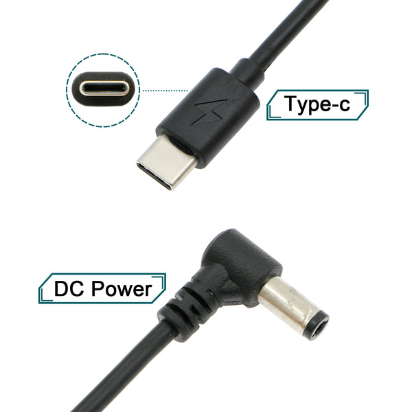 USB Type-C to 12V DC 5.5mm*2.5mm 5.5mm*2.1mm Adapter Cable USB-C PD Charger  Cord