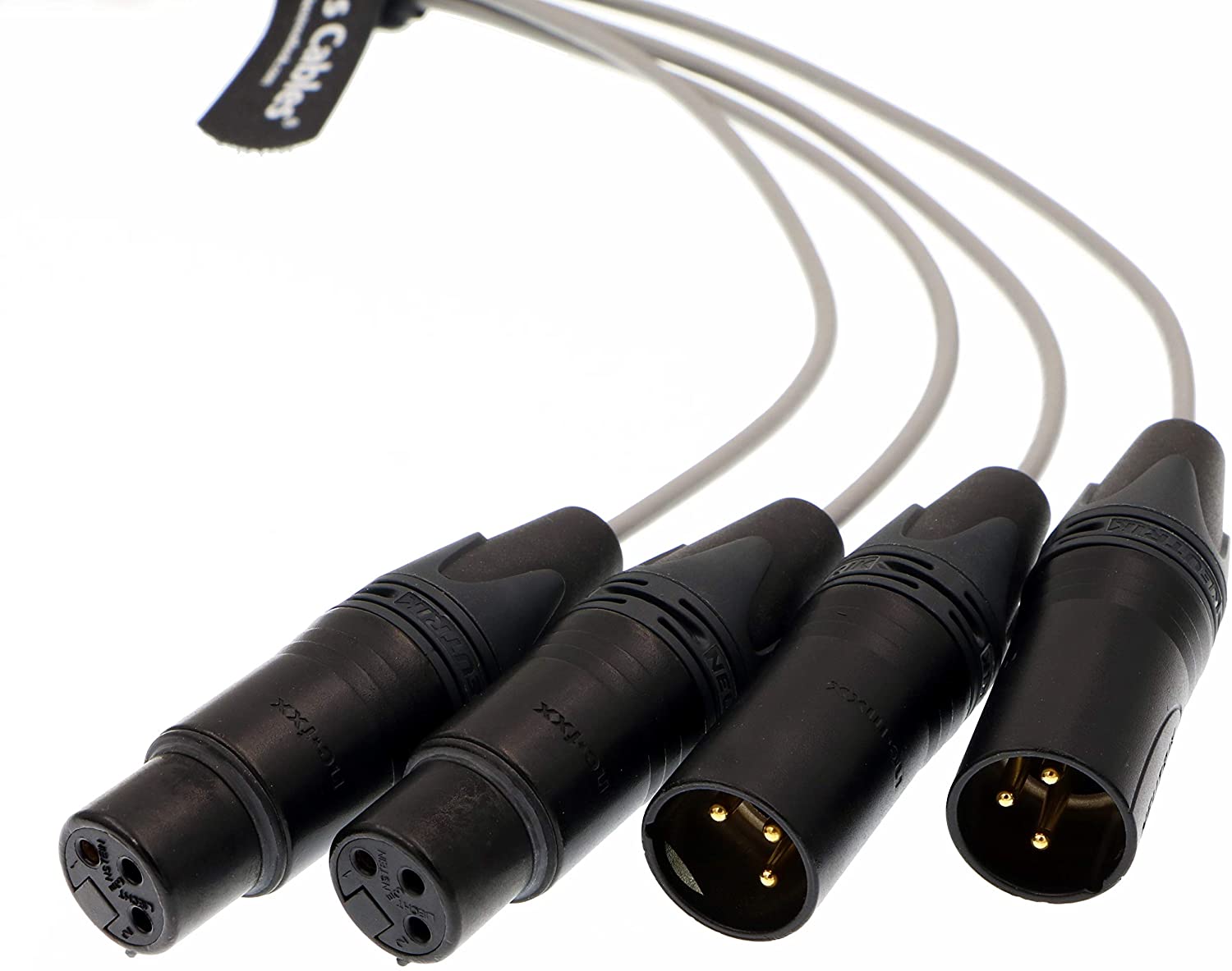 Alvin&#39;s Cables Breakout Audio Input Output Cable for Atomos Shogun Monitor Recorder 10 Pin Male to 4 XLR 3 Pin