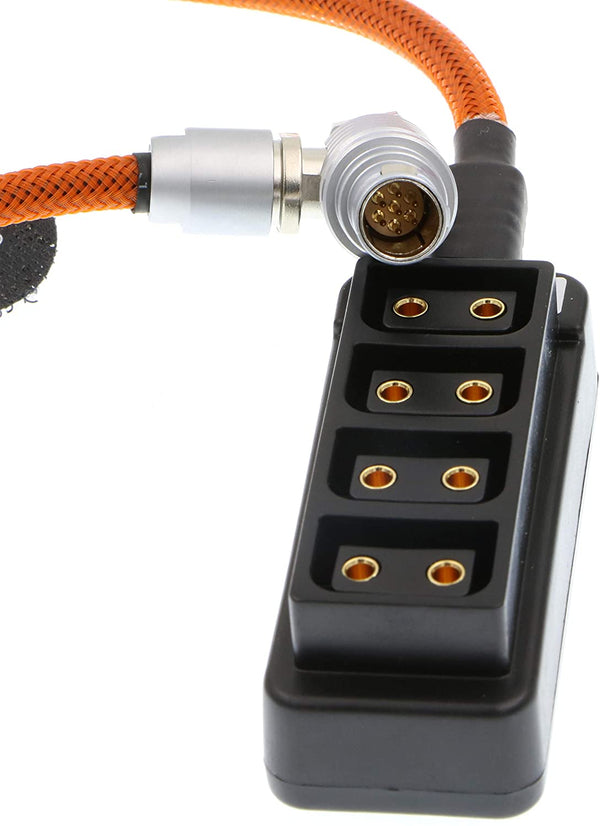 Alvin's Cables EXT 7 Pin Stecker auf 4 Port Dtap Splitter Stromkabel für ARRI Alexa/Mini Kameras EXT auf 4 D-Tap Ptap Female Hub Adapter