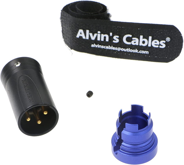 Low-Profile XLR 3 Pin Male Connector Original Plug for Audio Devices Alvin’s Cables Blue/Red/Green/Black