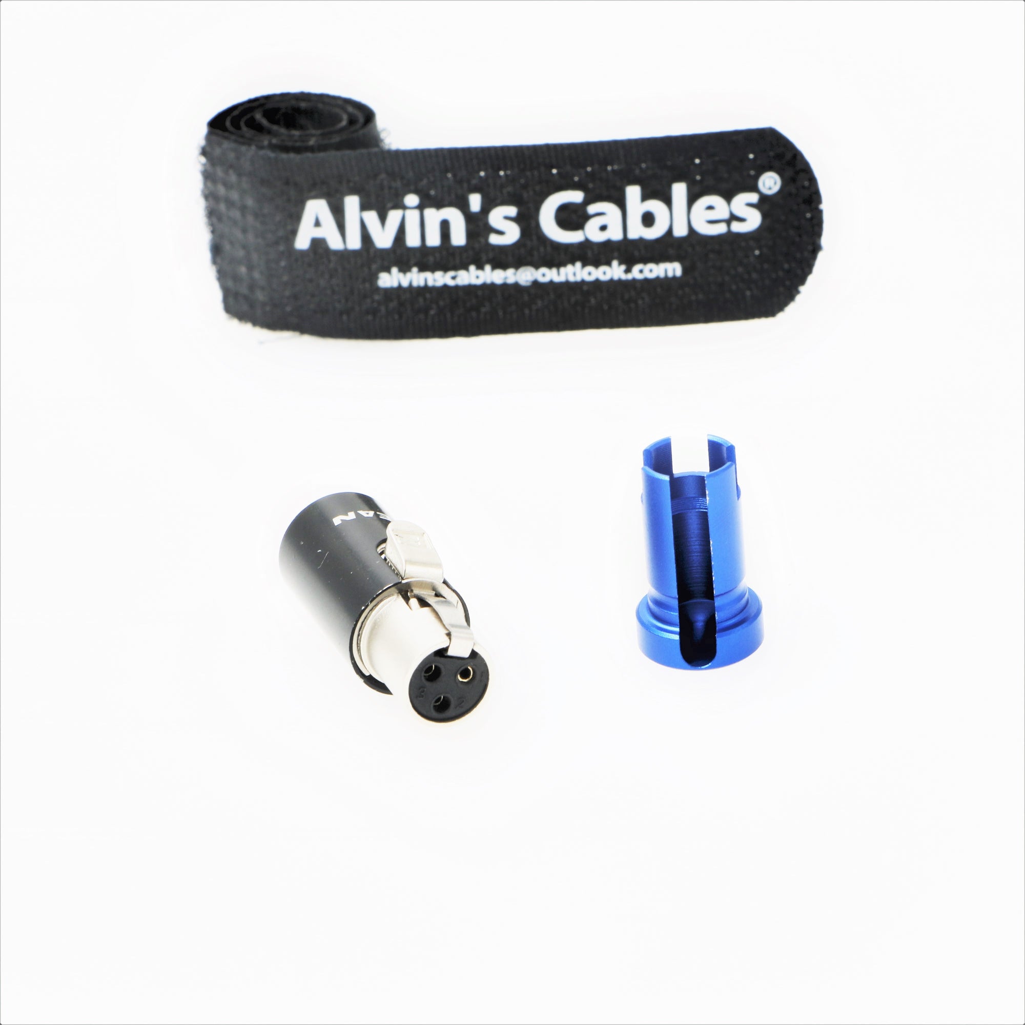 TA3F 3 Pin Female Mini XLR Original Connector Low-Profile for Audio Microphone Cable Alvin’s Cables|Red