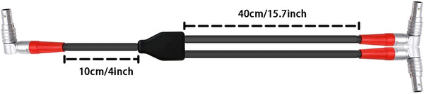 Dual-Motor-Cable for MDR Rotatable 4-Pin-Male to Dual 4pin Male Right-Angle Cable for Arri LBUS FIZ MDR Wireless Focus Alvin's Cables