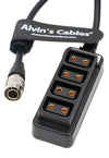 Alvin's Cables Hirose 4 Pin Male to 4 Port D-tap Female Splitter Power Cable for Sony F55/FS7 Camera Arri Amira 70CM