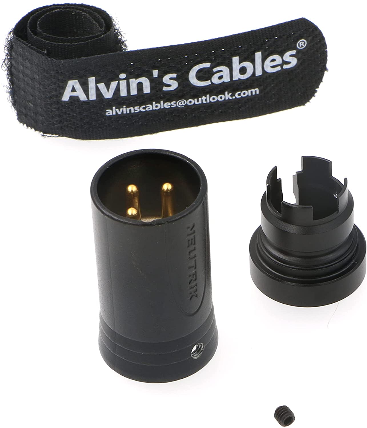 Low-Profile-XLR-3-Pin-Stecker, Originalstecker für Audiogeräte, Kabel von Alvin, Blau/Rot/Grün/Schwarz