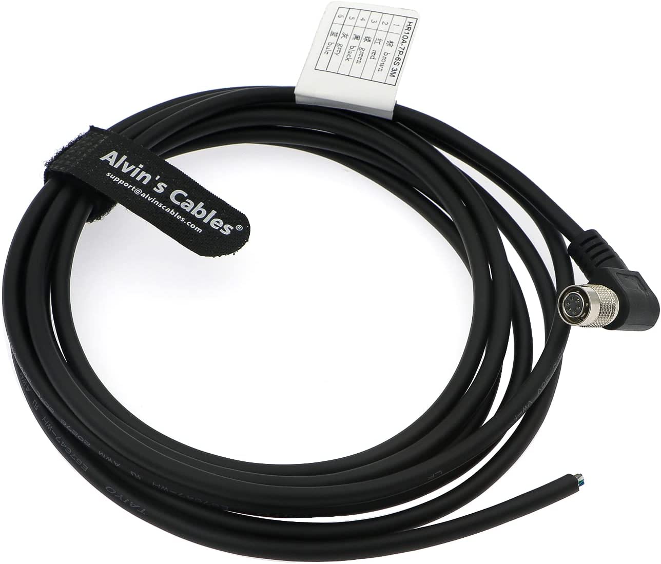 Alvin’s Cable Hirose 6 Pin Female HR10A-7P-6S to Flying Lead Power I/O Cable for Basler GIGE AVT for Sony CCD Camera