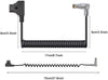 Drehbares Stromkabel für Red-Komodo 2-polige Buchse, rechtwinklig zu D-Tap, Spiralkabel, verstellbares L-förmiges Kabel, Alvins Kabel