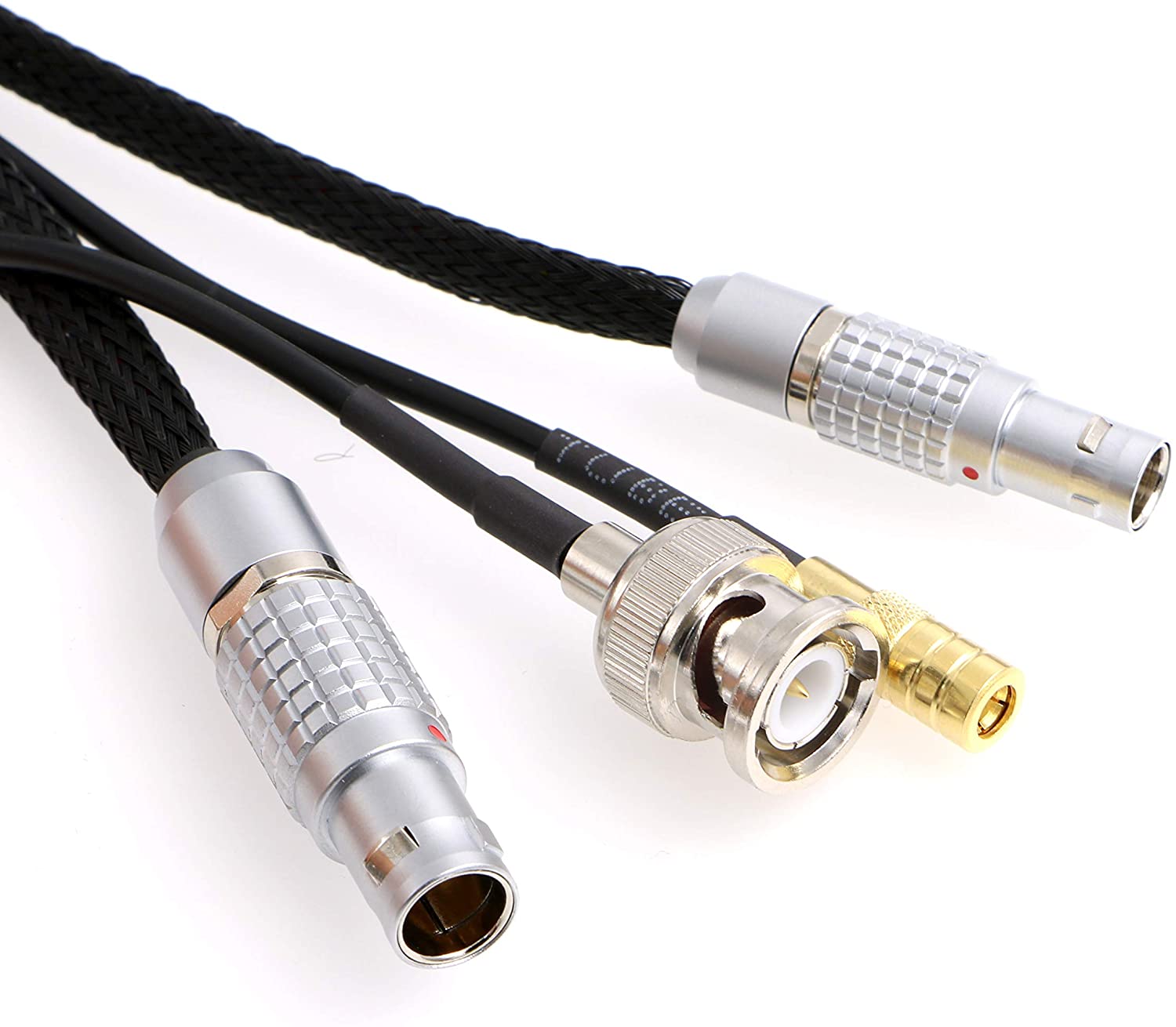 Alvin’s Cables TRINITY Joystick Main Cable with BNC-SMB Cable BNC Male to SMB Female and 1B 8 Pin to 0B 7 Pin Cable Kit for ARRI TRINITY Joystick K2.0014805 43in/110cm