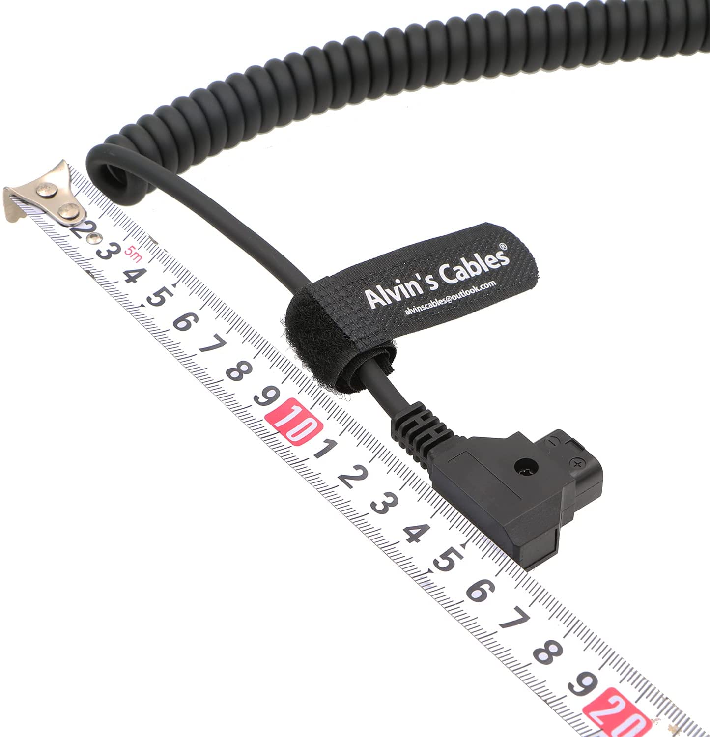 Alvin's Cables D-Tap-Stecker auf Dtap-Stecker, gewendeltes Verlängerungskabel für DSLR-Rig-Akku