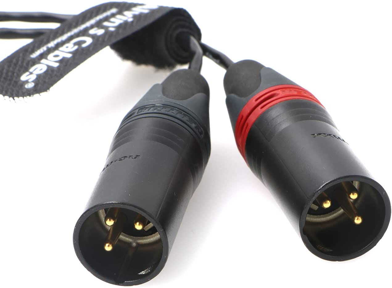 Ta5f to Dual XLR 3-Pin Male Audio-Cable for Lectrosonics-DCHR-Receiver to Sony-Fs700 Alvin’s Cables