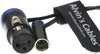 Flaches 3-poliges Mini-XLR-Stecker-auf-XLR-Buchsen-Audiokabel in voller Größe für BMPCC 4K 6K-Kamera Video Assist Originalstecker Farbige Alvin-Kabel Blau 10 Zoll | 25 cm