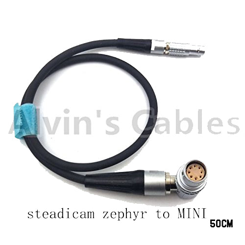 Alvin's Cables 3-poliges Steadicam Zephyr auf 8-poliges rechtwinkliges Stromkabel für ARRI Alexa Mini 12/24 Volt
