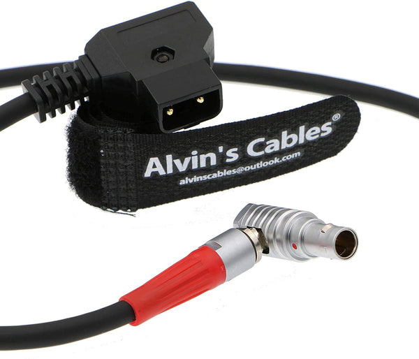 Alvin's Cables Power Cable for Teradek Bolt 500 2 Pin Rotate 180 Right Angle Male to D TAP