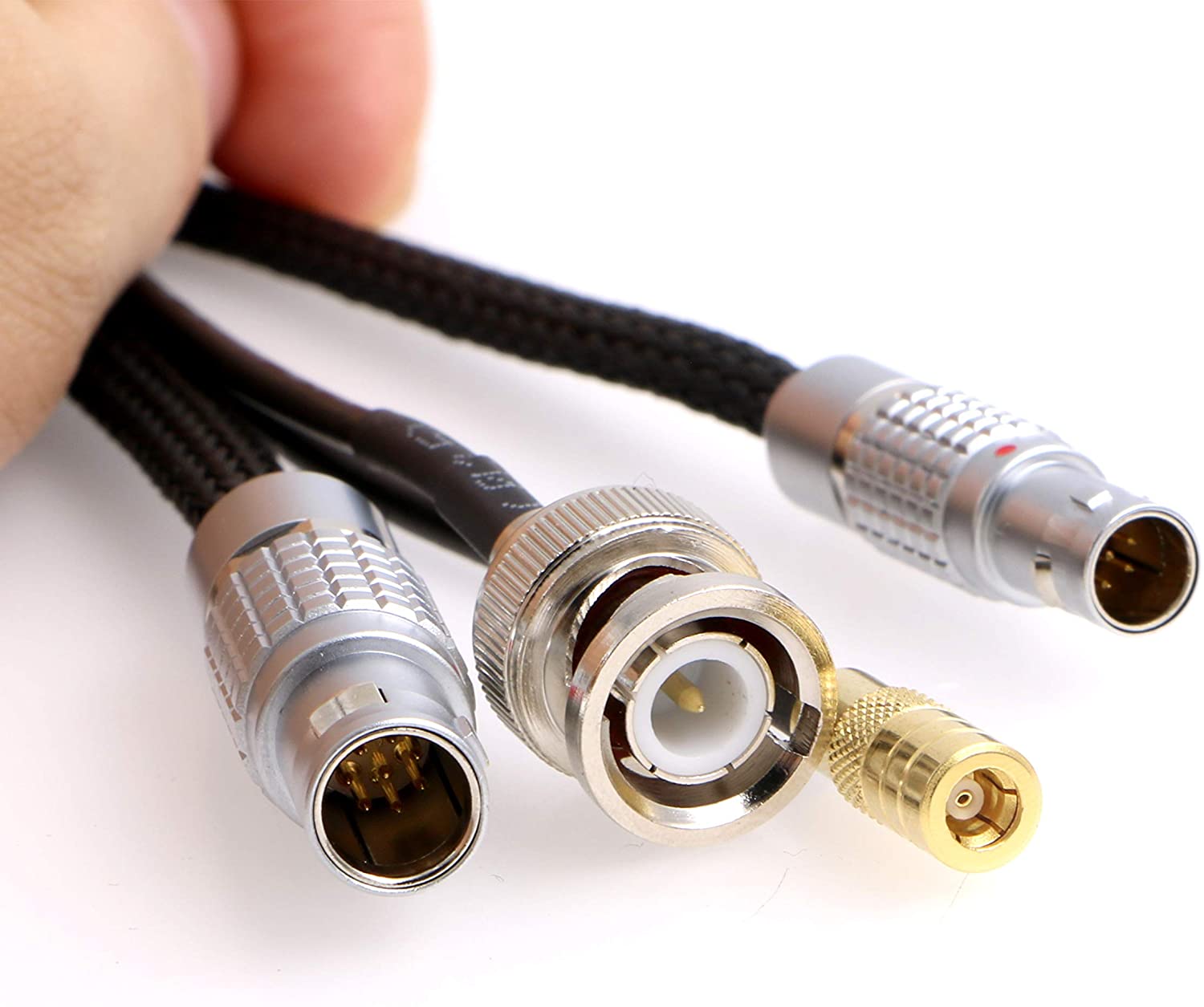 Alvin’s Cables TRINITY Joystick Main Cable with BNC-SMB Cable BNC Male to SMB Female and 1B 8 Pin to 0B 7 Pin Cable Kit for ARRI TRINITY Joystick K2.0014805 43in/110cm
