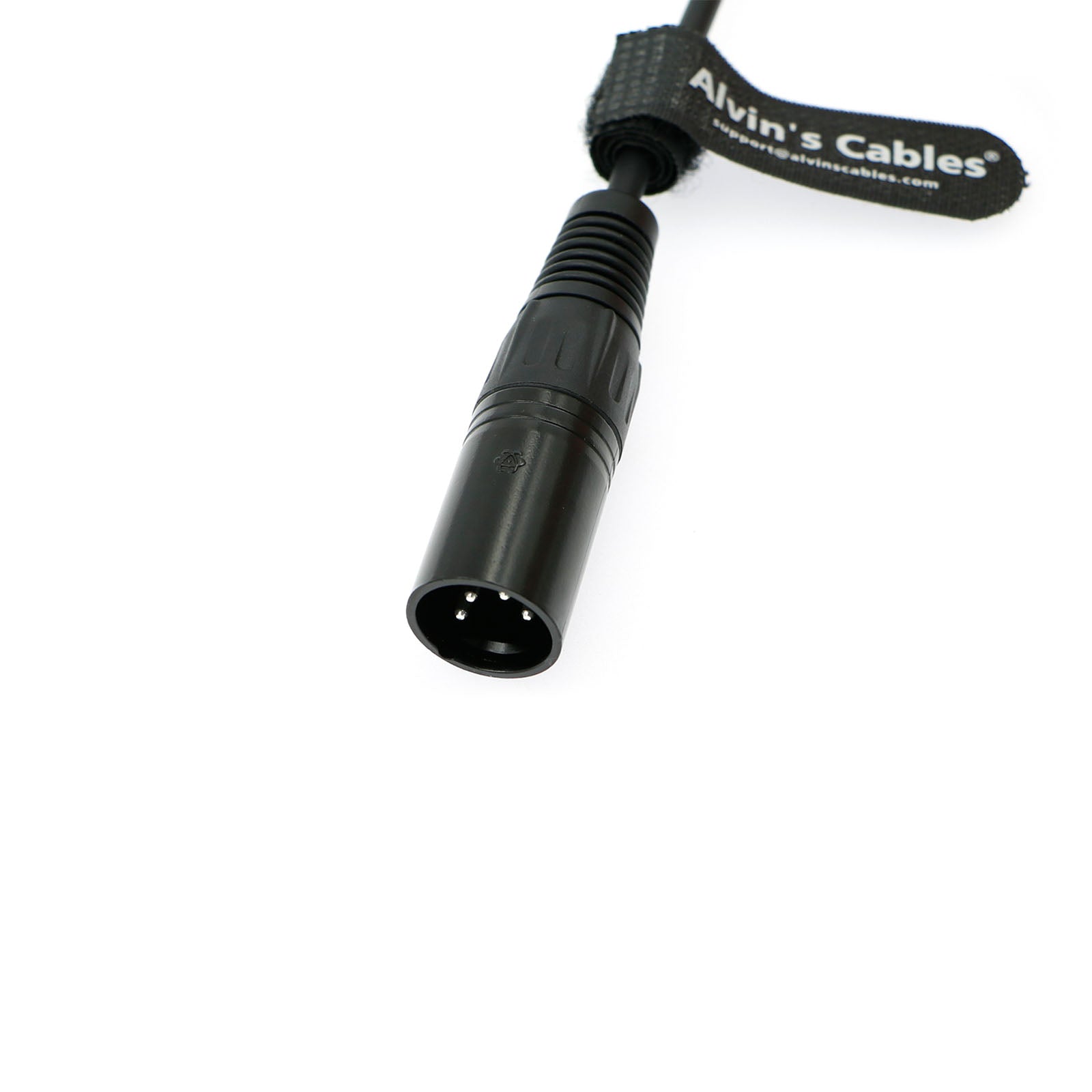 Alvin's Cables XLR 4-Pin To D-Tap Power Cable - Coiled Cord For Camera & Monitor Power