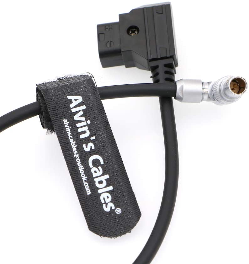 Alvin&#39;s Cables Rotatable Right Angle 2 Pin Z CAM E2 S6/F6 Power Cable Adjustable 90 Degrees 2 Pin Male to D-tap Cord