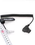 Alvin's Cables Rotatable Right Angle 2 pin to D tap Coiled Power Cable for VAXIS 1000S Transmitter 9 O'clock Direction 2 Pin