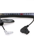 Alvin's Cables Rotatable Right Angle 2 pin to D tap Coiled Power Cable for VAXIS 1000S Transmitter 9 O'clock Direction 2 Pin