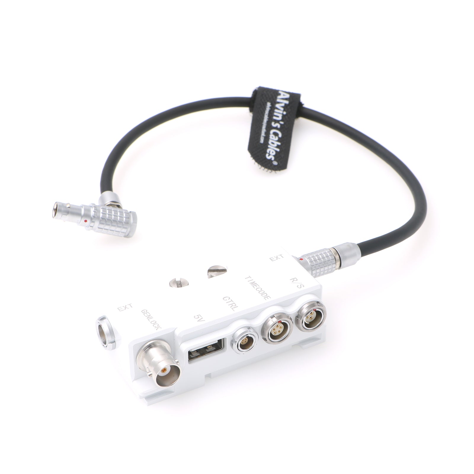 Alvin’s Cables Breakout B-Box for RED-KOMODO Camera EXT-9-Pin to  Run-Stop|Timecode|CTRL|5V USB| Genlock-BNC Splitter-Box with Straight to  Right Angle