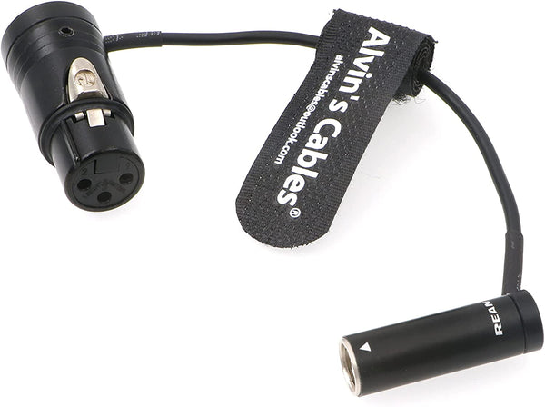 Low-Profile 3-Pin Mini-XLR Male to Full Size XLR Female Audio Cable for BMPCC 4K 6K Camera Video Assist Original Connector Colored Alvin’s Cables Black 5 Inches|13cm