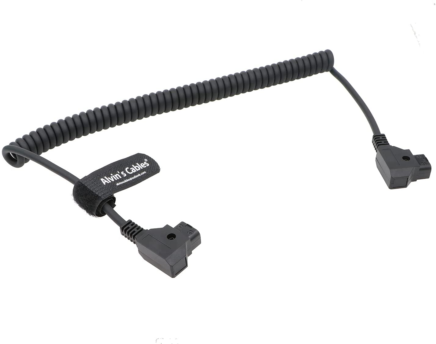 Alvin’s Cables D-Tap Male to Dtap Male Coiled Extension Cable for DSLR Rig Battery
