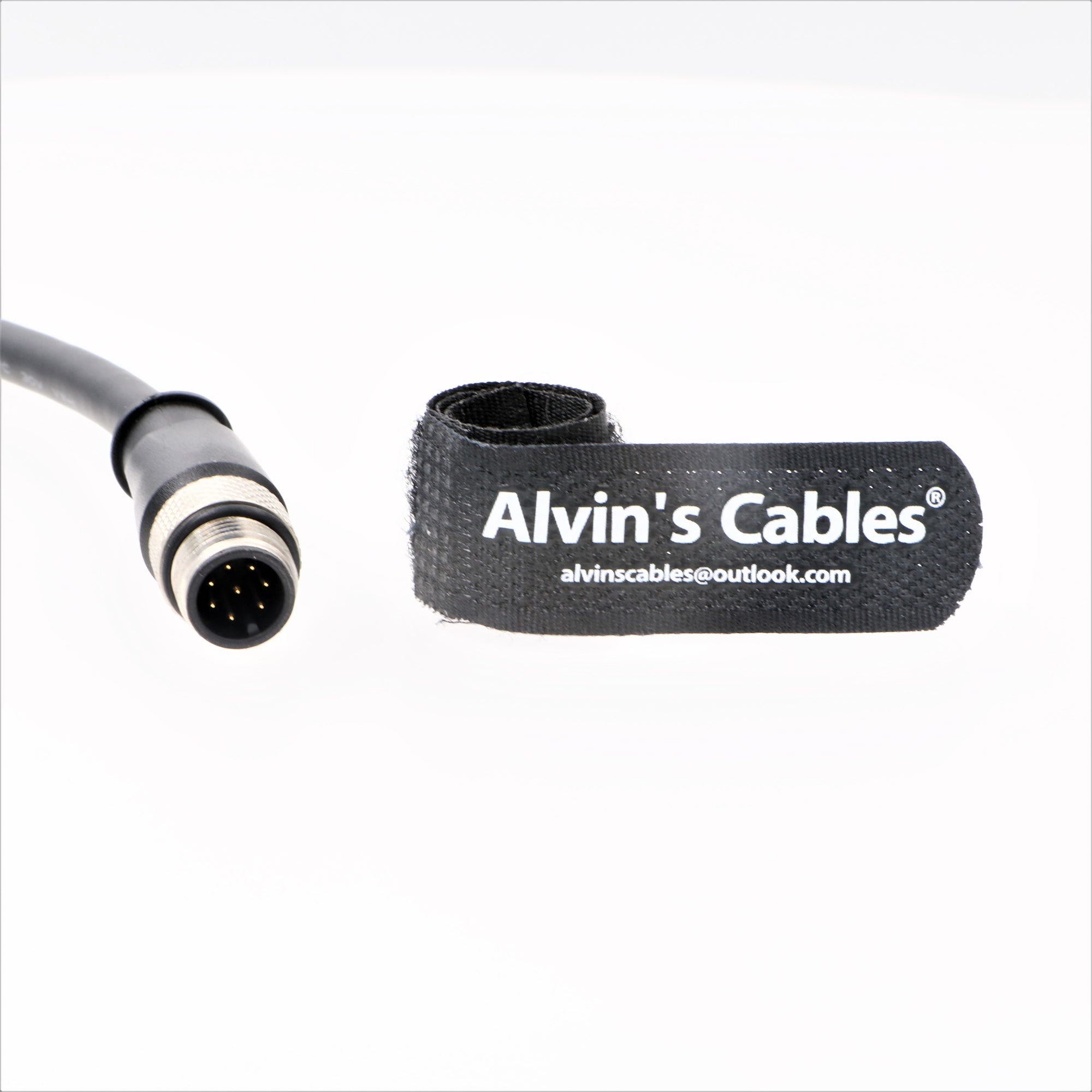 Alvin’s Cables M12 8 Position X Code to RJ45 CCB-84901-2001-03 Ethernet Cable for Cognex in Sight 8200 8400 Series P67 Waterproof  Black