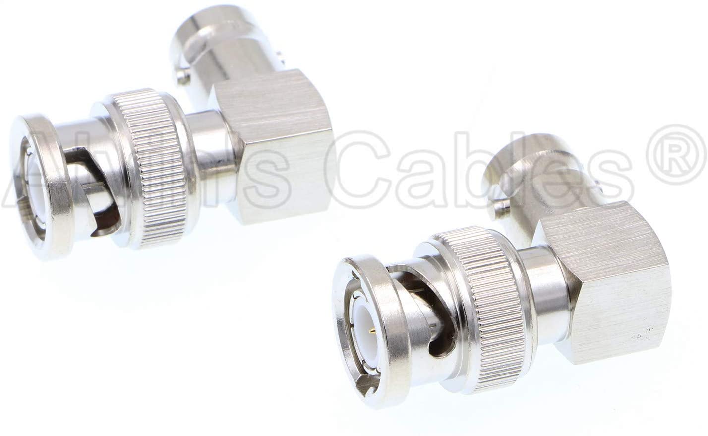 Alvin's Cables Right Angle Convert Connectors for 12G HD SDI BNC Cable One Set