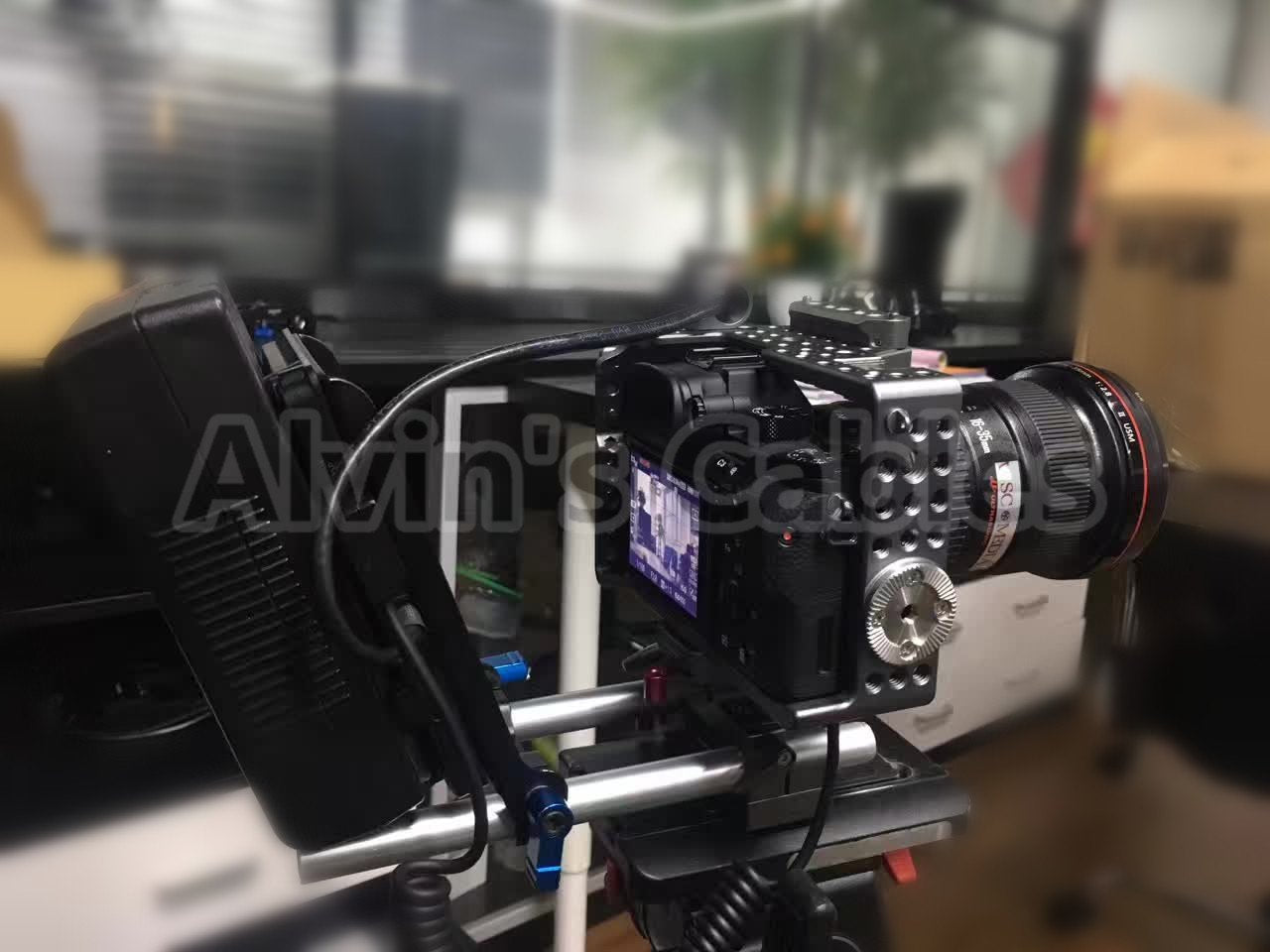 Alvin's Cables New A7 Dummy Battery to D Tap Coiled Cable for Sony A7R A7S A7II NEX Series Camera