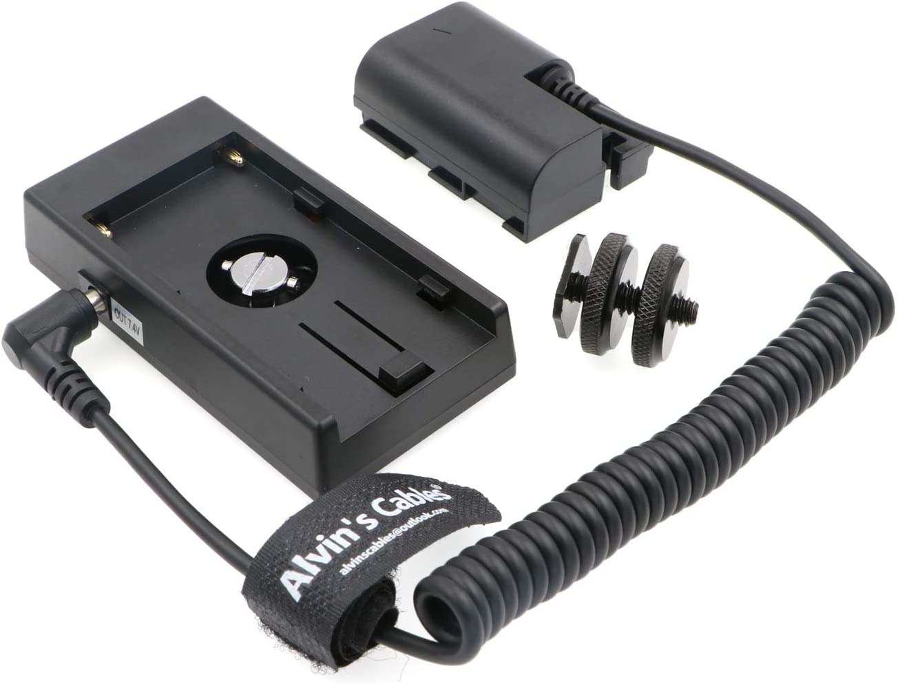 Alvin’s Cables NP-F970 Battery Board to DR E6 Dummy Battery Adapter Plate for Canon EOS 5DS R 5D MARK II 5D MARK III 5D MARK Ⅳ 6D 60D 60Da 7D Mark II 70D 80D/Sony NP F970 F960 F770 F750 F570 F550 Batt