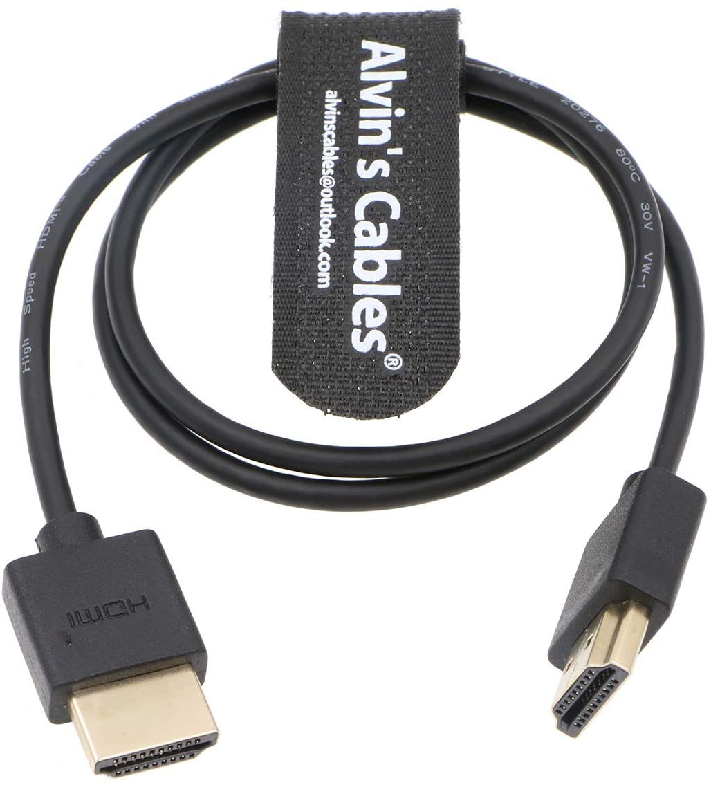Alvin's Cables Z Cam E2 HDMI Cable High Speed Ethernet for Portkeys BM5 Monitor Straight to Straight