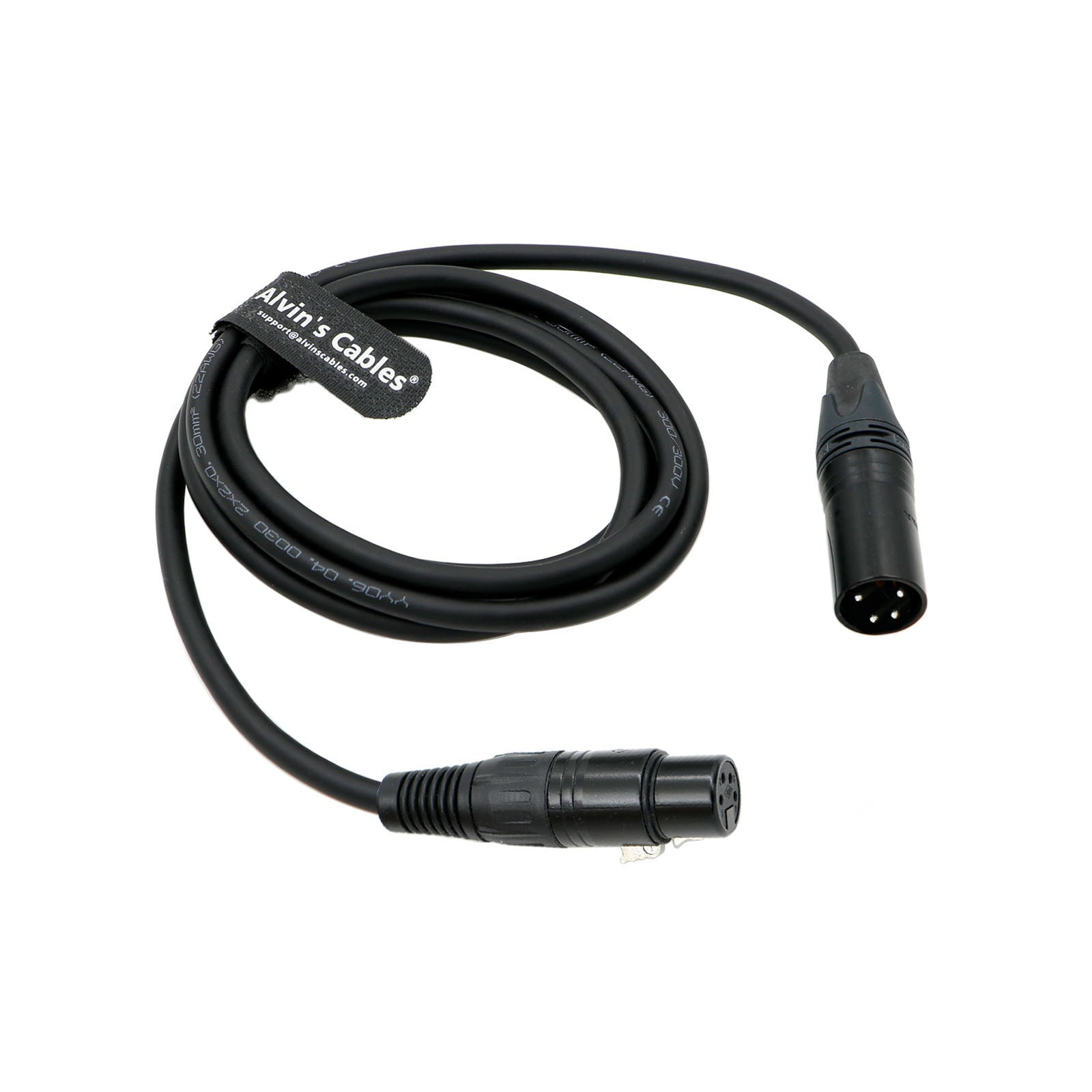 Alvin&#39;s Cables XLR 4 Pin Male to XLR 4 Pin Female Power Cable for Sony Venice|F55|SXS Camera, for Canon C300 Mkiii|C500 Mkii, Blackmagic Ursa Mini Pro 2M/6.56ft