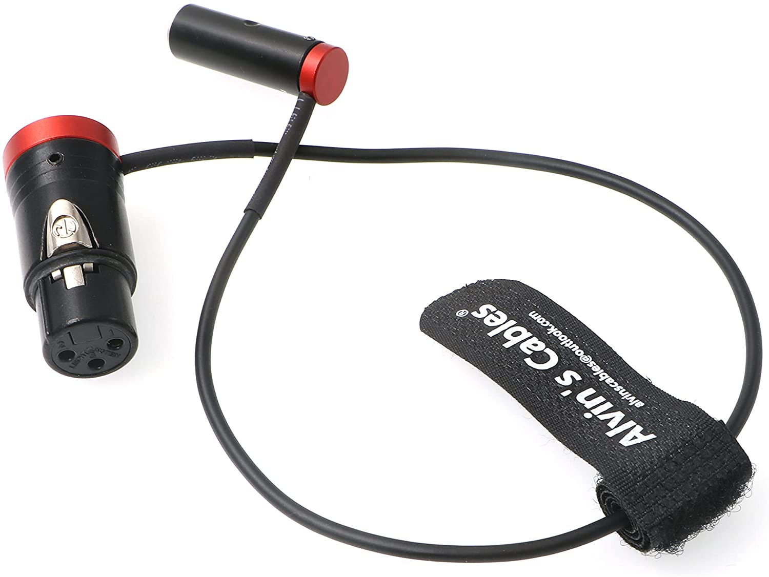 Low-Profile 3-Pin Mini-XLR Male to Full Size XLR Female Audio Cable for BMPCC 4K 6K Camera Video Assist Original Connector Colored Alvin’s Cables Red 14inches|36cm