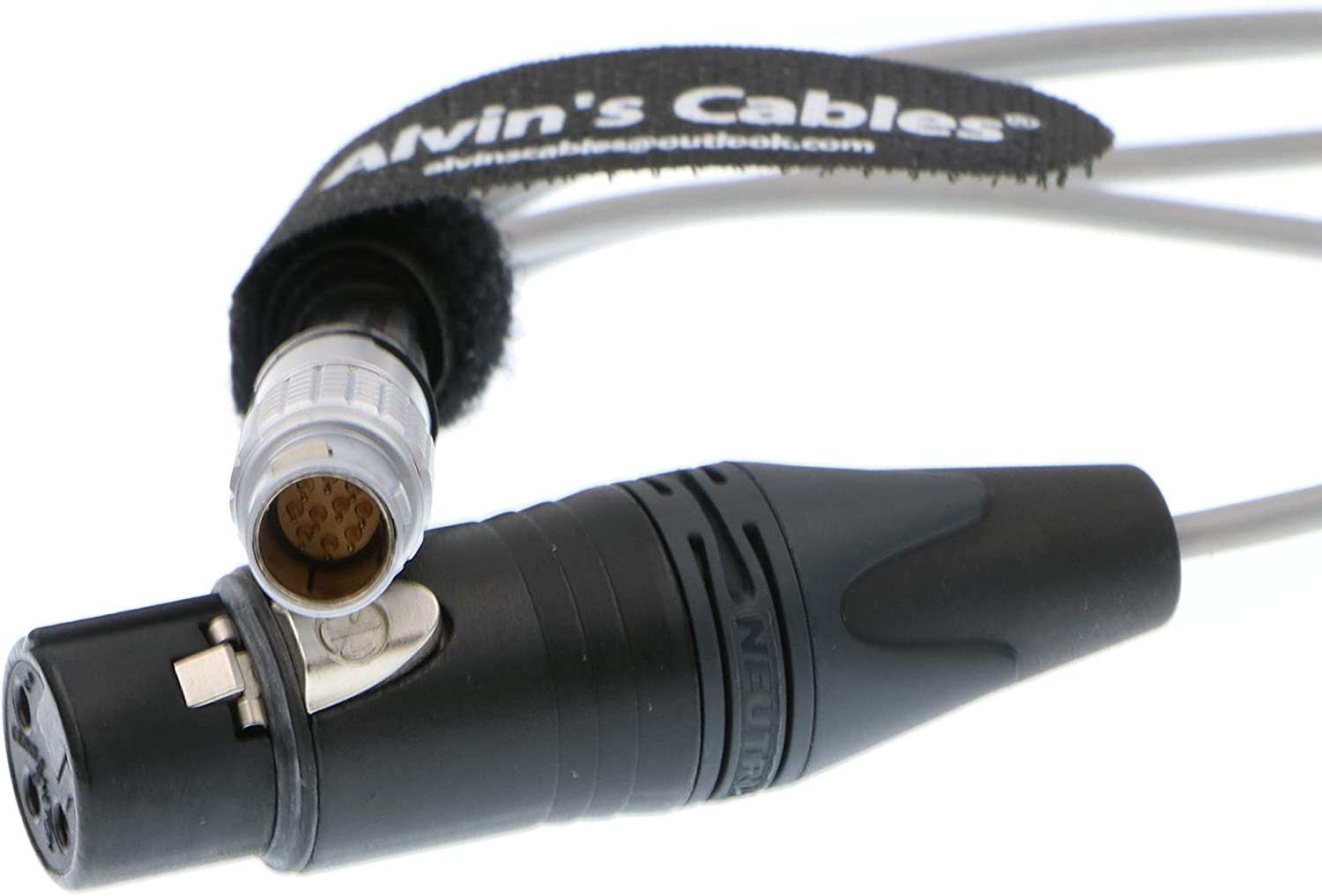 Alvin&#39;s Cables Breakout Audio Input Output Cable for Atomos Shogun Monitor Recorder 10 Pin Male to 4 XLR 3 Pin