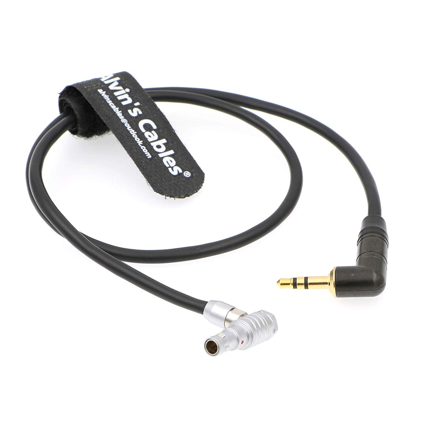 Alvin's Cables Audio Cable for ARRI Alexa Mini Camera 5 Pin Right Angle Male to Right Angle 3.5mm TRS