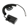 Alvin's Cables LP E6 Dummy Battery to 2 Pin Male Power Coiled Cable for SmallHD Monitor Canon 5D