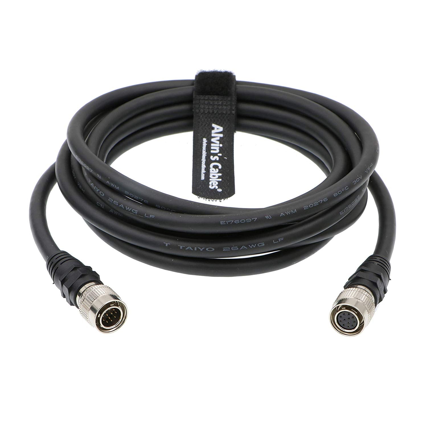 Alvin&#39;s Cables Hirose 12 Pin Male to Female High Flex Shielded Cable for Sony CCD Hitachi Industrial Machine Vision Cameras