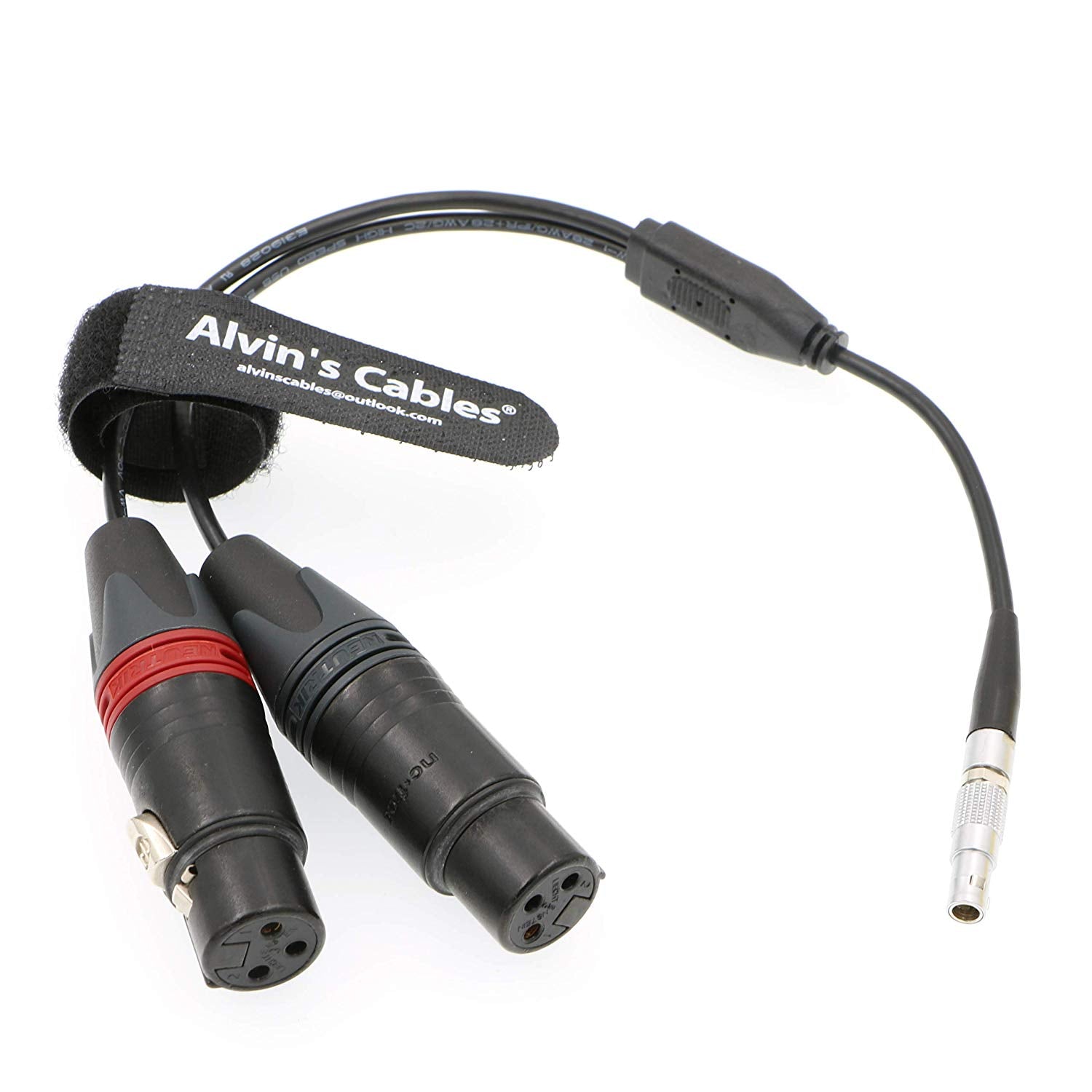 Alvin's Cables 5 Pin Male to Two XLR 3 Pin Female Audio Input Cable for Z CAM E2 Camera