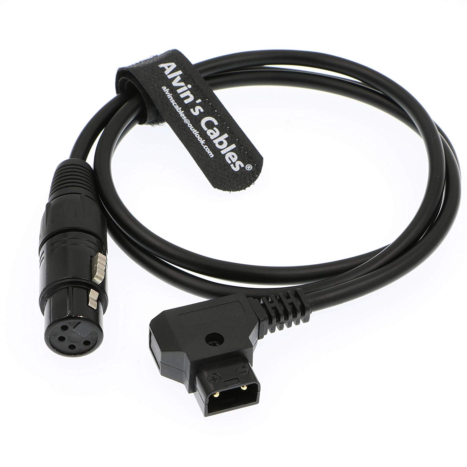 Alvin's Cables XLR 4 Pin Female to D Tap Power Cable for Practilite 602 DSLR Camcorder Sony F55 SXS Camera