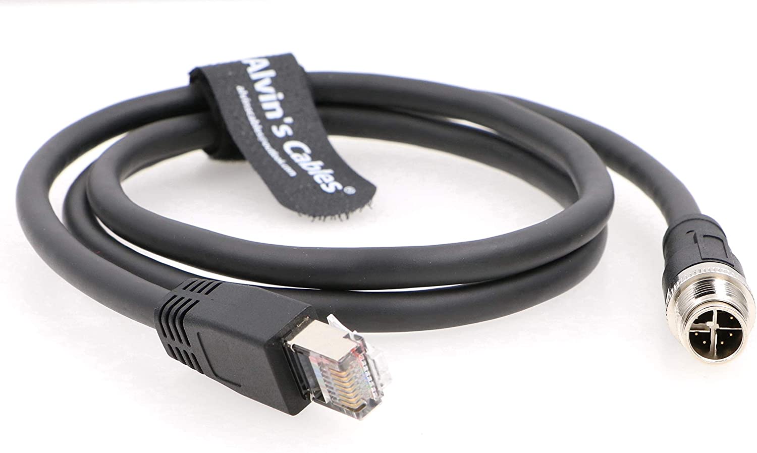 Alvin's Cables M12 8 Pin X Code to RJ45 for Ethernet Cable for Cognex in Sight 8400 Series CCB-84901-2001-01 IP67 Waterproof Shielded Cord