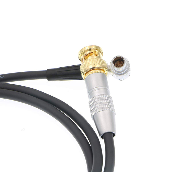 Alvin's Cables BNC to 5 Pin Right Angle Time Code Cable for ARRI Mini Sound Devices ZAXCOM