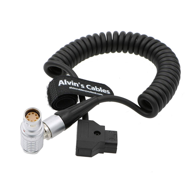 Alvin's Cables Arri Alexa Mini Kamera Spiralkabel 8 Pin Buchse rechtwinklig zu D Tap