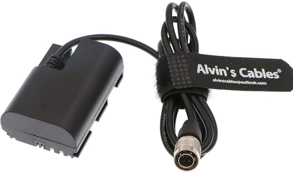 Alvin's Cables LP E6 Dummy Battery to Hirose 4 Pin Male for SmallHD 502