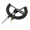 Alvin's Cables 2 Pin Male to DC Coiled Twist Power Cable for Teradek Bond