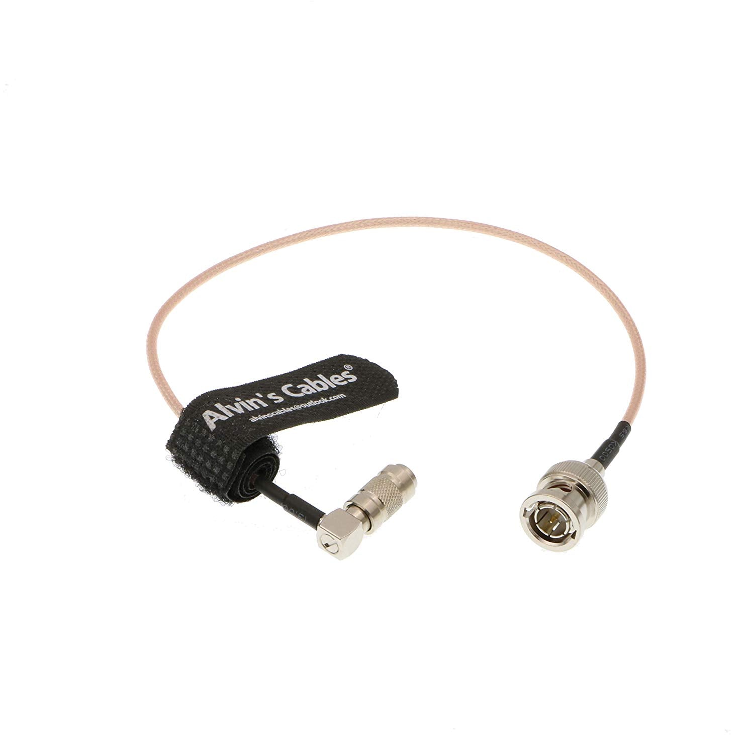 Alvin's Cables Blackmagic DIN 1.0/2.3 Mini BNC Right Angle to BNC Male 75ohm RG179 HD SDI Cable