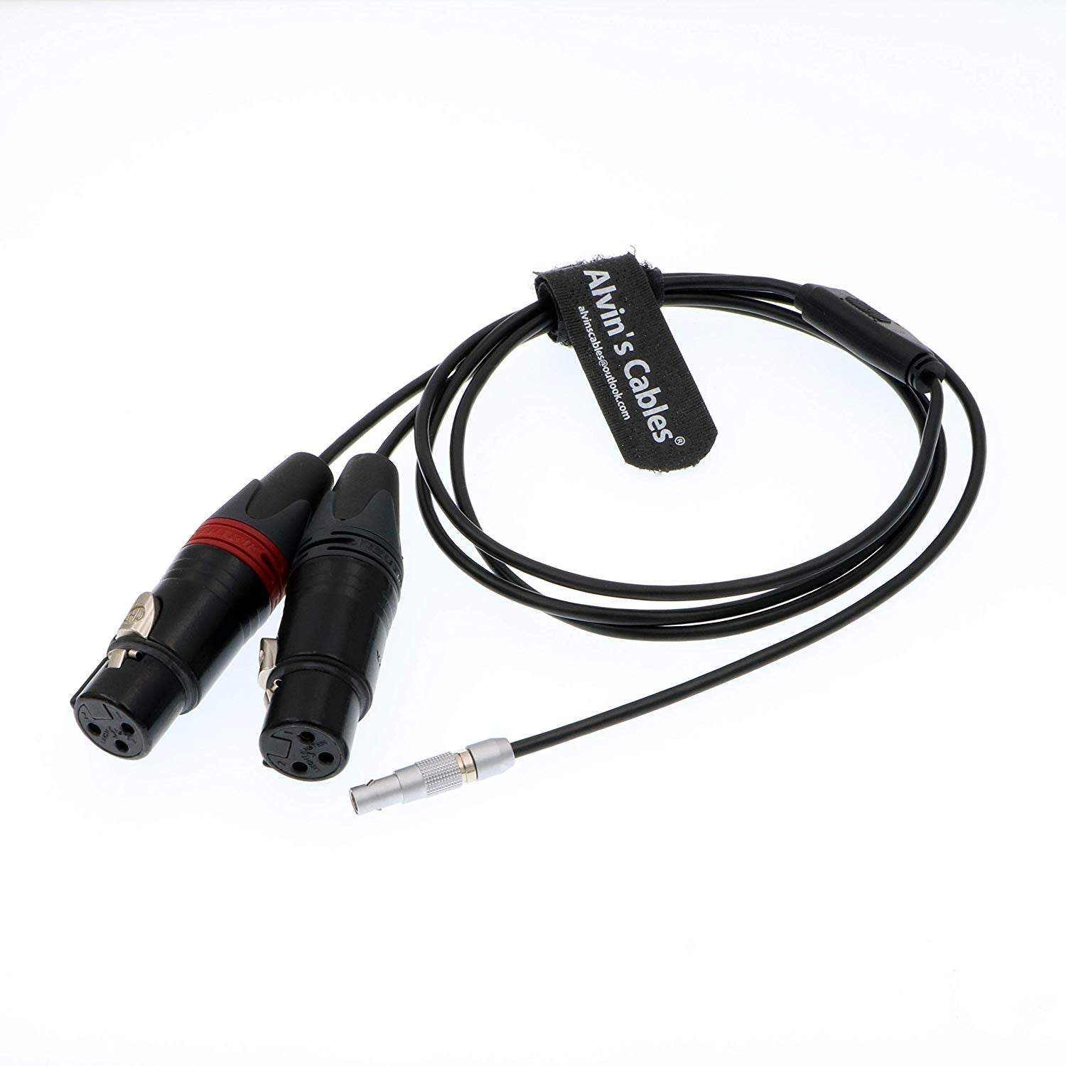 Alvin&#39;s Cables Dual XLR 3 Pin Female to 5 Pin Male Audio Input Cable for Arri Alexa Mini