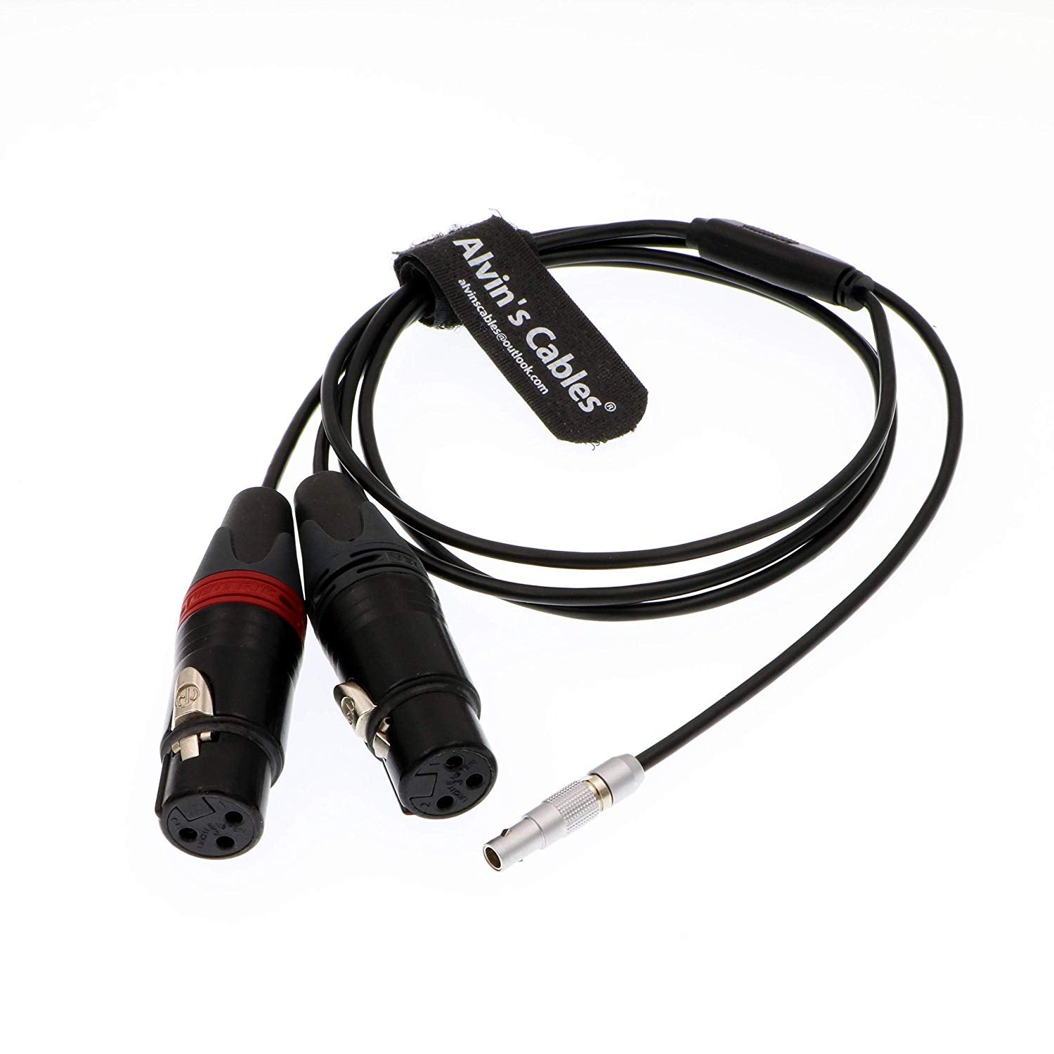 Alvin&#39;s Cables Dual XLR 3 Pin Female to 5 Pin Male Audio Input Cable for Arri Alexa Mini